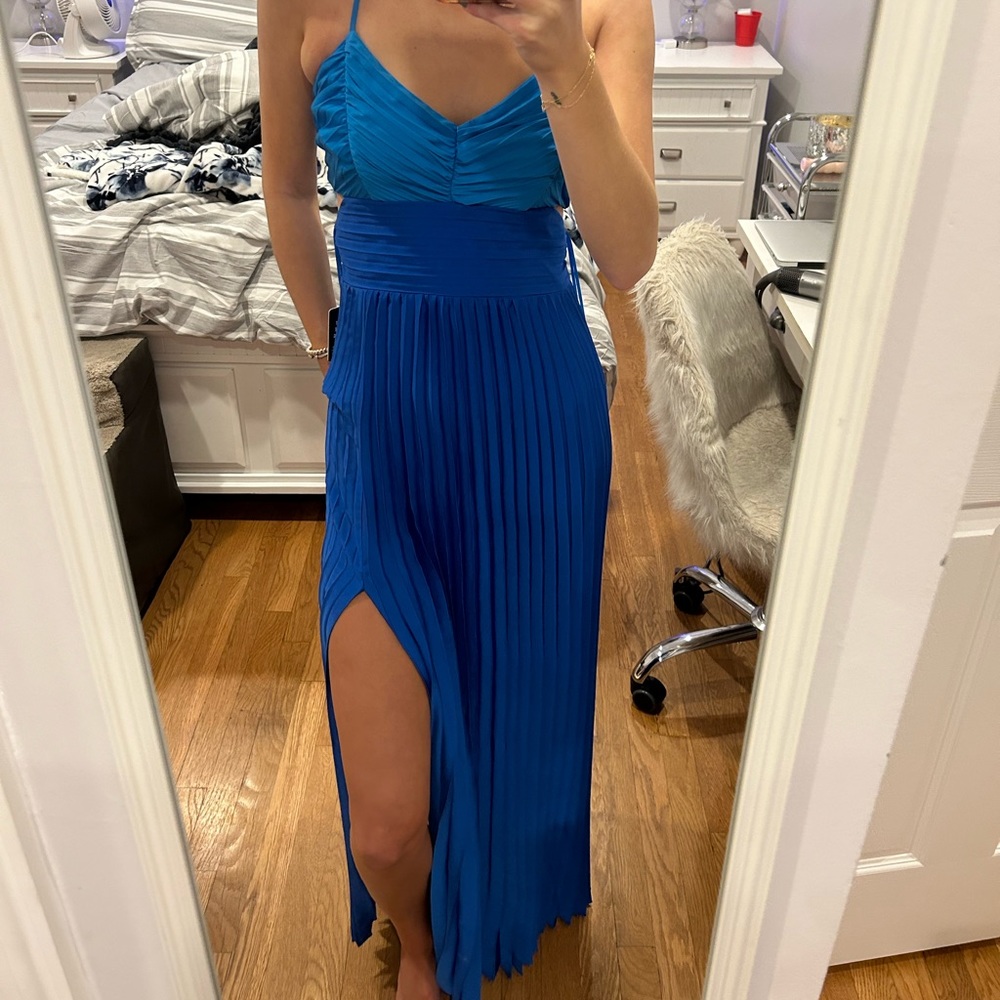 Express pleated maxi dress